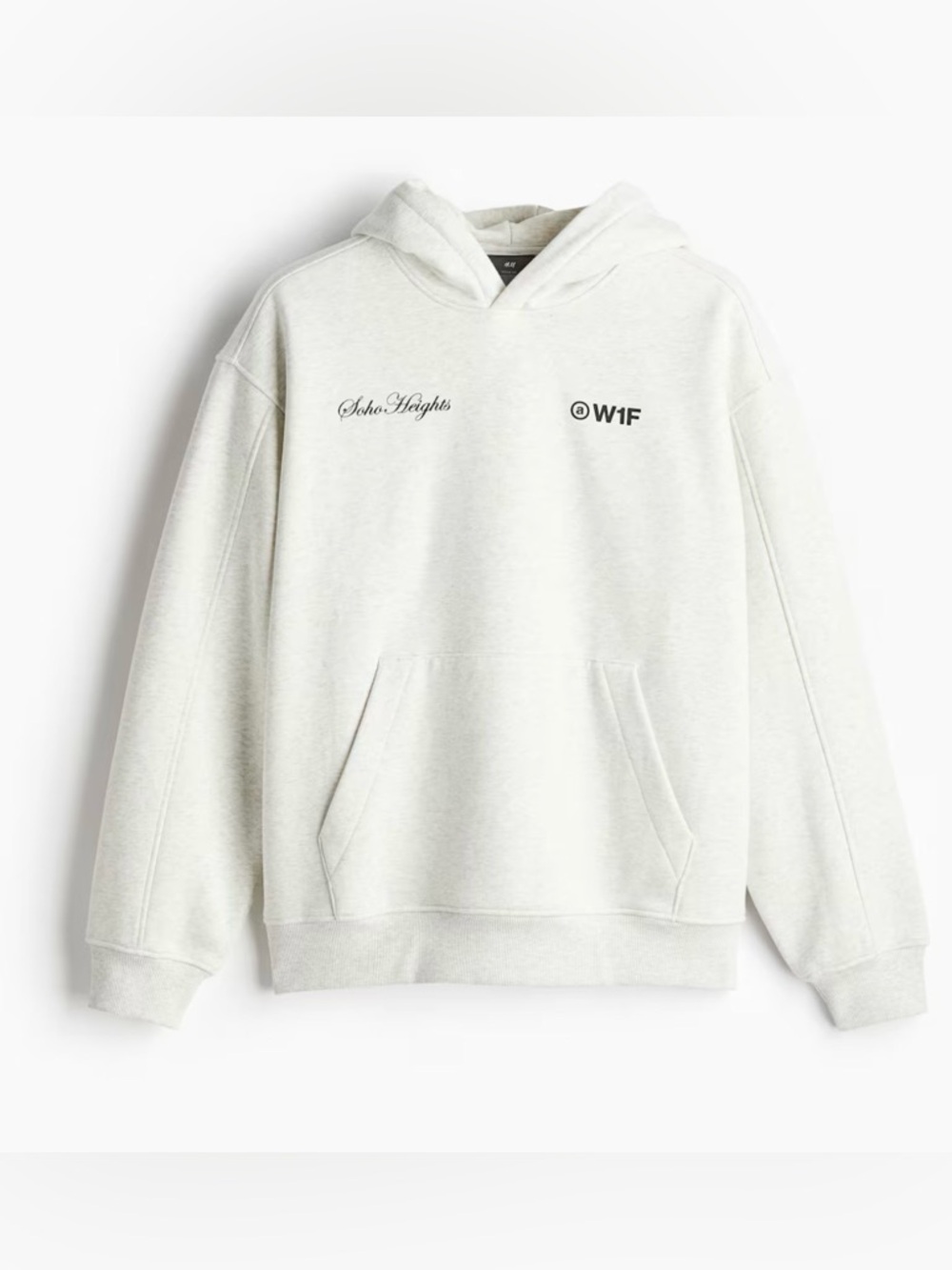 NWOT Men's Light grey marle/Soho Heights
Loose Fit Design Detail Hoodie